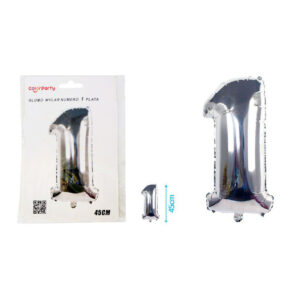 Globo Mylar Plata 45cm