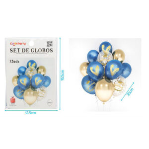 Globos Azules Y Dorados
