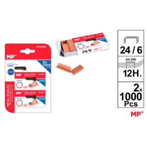 Grapas Metálicas Blíster 24/6 2 x 1000uds