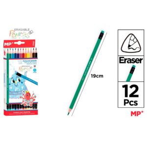 Lapiceros de Colores Borrables 12uds
