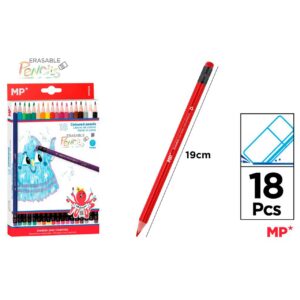 Lapiceros de Colores Borrables 18 Unidades