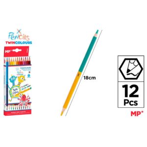 Lápices de Colores Bicolor 12uds