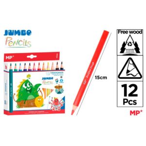 Lápices de Colores Triangulares Jumbo 12uds