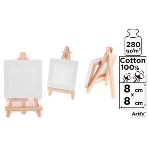 Lienzo Mini con Caballete 8 x 8 cm