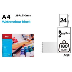 Block de Acuarela 24 Hojas A4