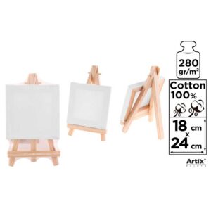Lienzo Mini con Caballete 18 x 24 cm