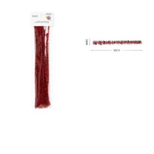 Limpiapipa Rojo Oscuro 6mmx30cm