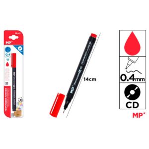 Marcador CD Punta Fina Rojo