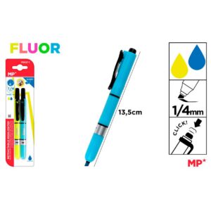 Marcador Fluorescente Retráctil 2uds