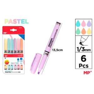 Marcador Pastel 6uds Pack Ahorro
