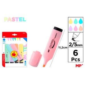 Marcadores Pastel 6uds
