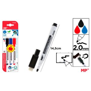 Marcador de Pizarra Borrador 3uds
