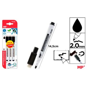 Marcador Pizarra Borrador 3uds