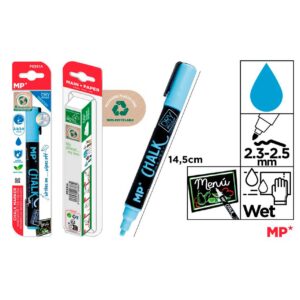 Marcador Tiza Liquida Limpieza a Seco Azul