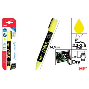 Marcador Tiza Liquida Limpieza a Seco Amarillo
