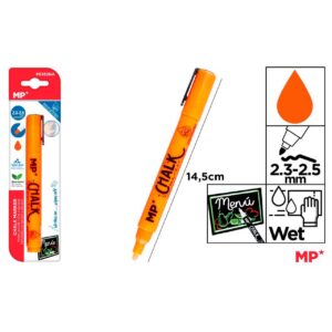 Marcador de Tiza Líquida Limpieza en Húmedo Naranja