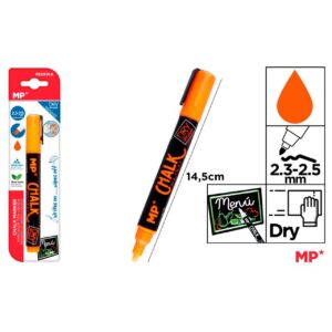 Marcador de Tiza Líquida Limpieza a Seco Naranja