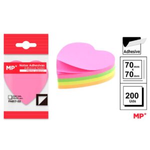 Notas Adhesivas 70 x 70mm 200 Hojas Corazon