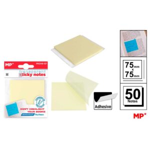 Notas Adhesivas Transparente 75 x 75mm 50 Hojas