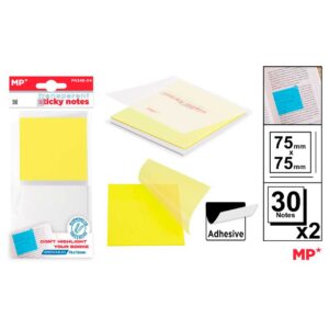 Notas Adhesivas Transparente 75 x 75mm 30 Hojas
