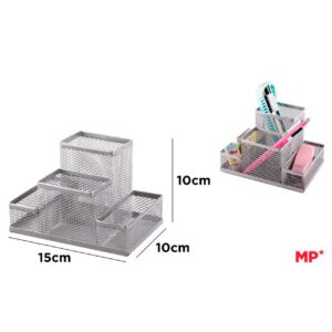 Organizador Sobremesa Plateado 15 x 10 x 10 cm
