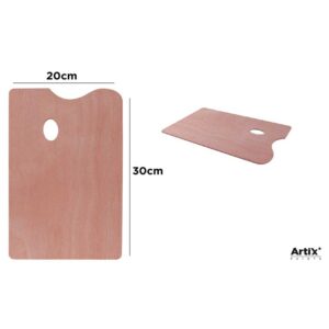 Paleta Rectangular de Madera para Pintura