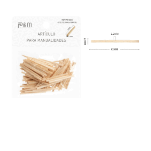 Palos de Madera 42x2.2x2.2mm