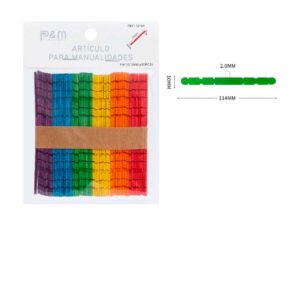 Palos de Madera Multicolor 114x10x2mm