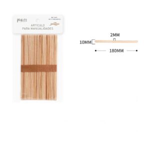 Palos de Madera Multicolor 180x10x2mm