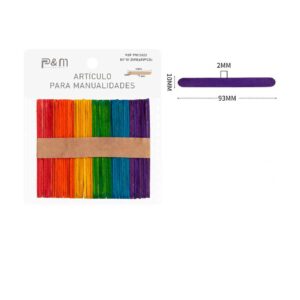 Palos de Madera Multicolor 93x10x2mm