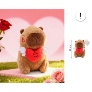 Peluche Capibara Corazon Y Alas 22CM