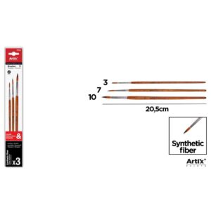Pincel Redondo Profesional 3uds