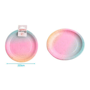 Plato de Carton Color Pastel 9 Pulgadas