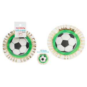 Plato De Carton Futbol 7 Pulgadas(17.5CM)