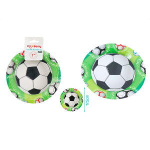 Plato De Carton Futbol 8 Unidades