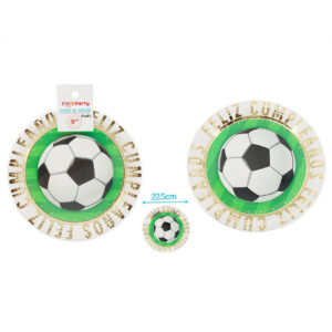 Plato De Carton Futbol 9 Pulgadas(22.5CM)