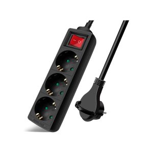 Regleta alargador con 3 enchufes e interruptor Extrastar