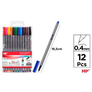 Rotulador Punta Fina 0.4mm 12uds