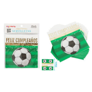 Servilletas De Futbol “Feliz Cumpleaños”