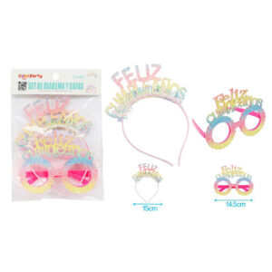 Set De Diadema Y Gafas Multicolor