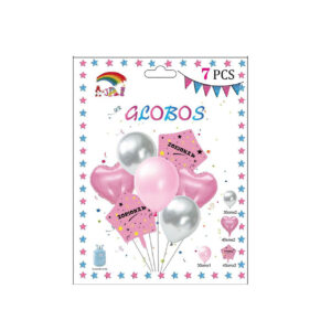 Set De Globo Rosa Zorionak