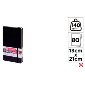 Sketchbook Negro 13 x 21cm 140gr