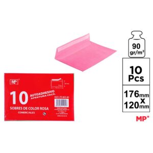 Sobres Color Rosa 176 x 120mm