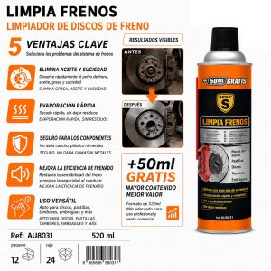 Spray Limpia Frenos 520ml