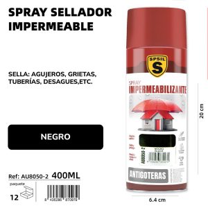 Spray Sellador Universal Impermeable Negro 400ml