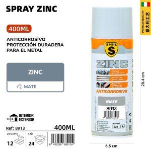 Spray Zinc Mate Para Metal 400ml