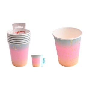 Vasos de Carton Color Pastel 9 Onzas (266ml)