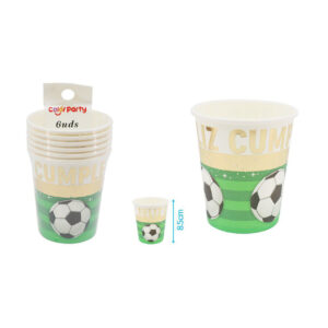 Vasos De Carton Futbol 9 Onzas