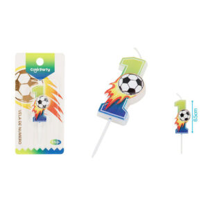 Velas De Números De Futbol Con Fuego