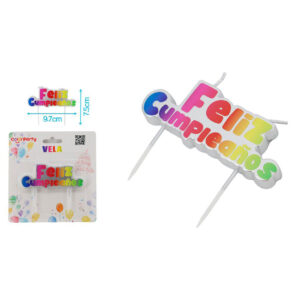 Velas Feliz Cumpleaños Con Mariposa Métalica Degradado